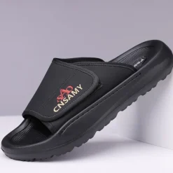 Men's Adjustable Slide Sandals - Comfortable Non-Slip Lightweight Casual Slippers for Indoor and Outdoor Use