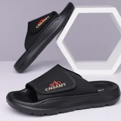 Men's Adjustable Slide Sandals - Comfortable Non-Slip Lightweight Casual Slippers for Indoor and Outdoor Use