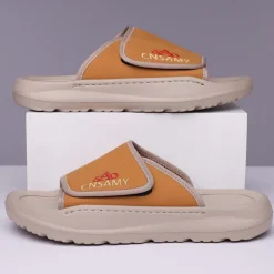 Men's Adjustable Slide Sandals - Comfortable Non-Slip Lightweight Casual Slippers for Indoor and Outdoor Use