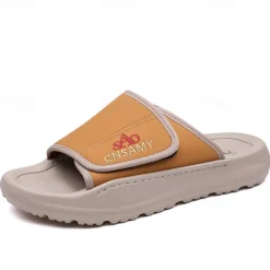 Men's Adjustable Slide Sandals - Comfortable Non-Slip Lightweight Casual Slippers for Indoor and Outdoor Use