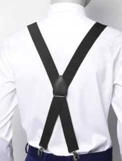 Men's Adjustable Suspenders and Bow Tie Set - Classic Formal Accessory for Weddings, Parties, and Business Events