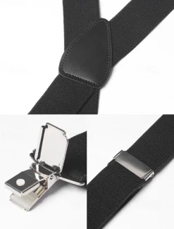 Men's Adjustable Suspenders and Bow Tie Set - Classic Formal Accessory for Weddings, Parties, and Business Events