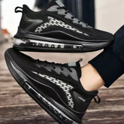 Men's Air Cushion Sneakers - Lightweight Breathable Athletic Shoes for Running and Walking