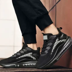 Men's Air Cushion Sneakers - Lightweight Breathable Athletic Shoes for Running and Walking