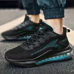 Men's Air Cushion Sneakers - Lightweight Breathable Athletic Shoes for Running and Walking