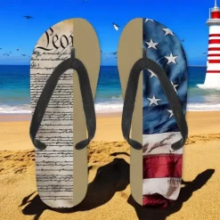 Men's American Flag Flip-Flops – Patriotic Stars & Stripes Sandals for Summer, Independence Day & Beachwear