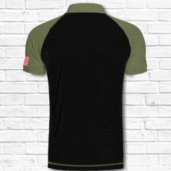 Men's American Flag Veterans Polo Shirts Golf Shirt Short Sleeve Polo Shirts Collared Shirts Streetwear Vacation Wear Party Outfits Buttons 3D Print Summer Spring Black