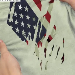 Men's American US Flag Graphic Prints Sweat Shorts Beach Shorts Terry Shorts Mid Waist Vintage Casual Daily Holiday Streetwear Drawstring Elastic Waist 3D Print Designer Clothing Apparel