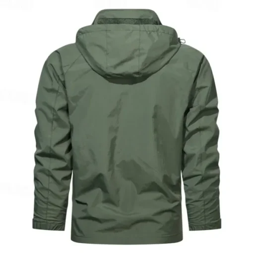 Men's American US Flag Jacket Raincoat Shell Jacket Waterproof Rain Waterproof Lightweight Casual Sports Outdoor Camping & Hiking Embroidered Side Pockets Zip Front Fall Winter Hooded Long Sleeve
