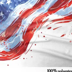 Men's American US Flag Veterans Waffle Polo Shirts Golf Polos Shirts Long Sleeve Polo Shirts Collar Funny Vacation Party Evening Wear Dailywear Buttons 3D Print Spring Fall Winter White