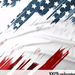 Men's American US Flag Veterans Waffle Polo Shirts Golf Polos Shirts Long Sleeve Polo Shirts Collar Casual Vacation Party Evening Wear Dailywear Buttons 3D Print Spring Fall Winter White