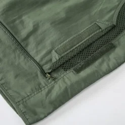 Men's American US Flag Waistcoat Gilet Fishing Vest Tactical Practical Removable Casual Sports Outdoor Fishing Photography Mesh Side Pockets Quick Dry Collarless Sleeveless Army Green Dark Blue