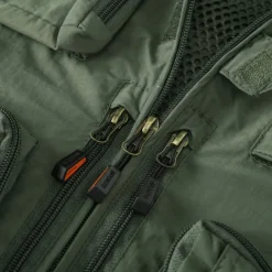 Men's American US Flag Waistcoat Gilet Fishing Vest Tactical Practical Removable Casual Sports Outdoor Fishing Photography Mesh Side Pockets Quick Dry Collarless Sleeveless Army Green Dark Blue