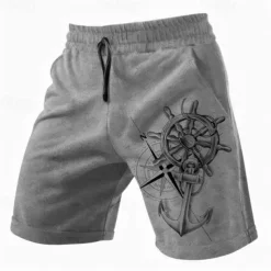 Men's Anchor Shorts Summer Shorts Casual Shorts Mid Waist Fashion Streetwear Hawaiian Casual Daily Holiday Pocket Drawstring Elastic Waist Designer Clothing Apparel