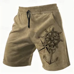 Men's Anchor Shorts Summer Shorts Casual Shorts Mid Waist Fashion Streetwear Hawaiian Casual Daily Holiday Pocket Drawstring Elastic Waist Designer Clothing Apparel