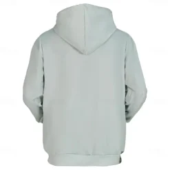 Men's Animal Dog Hoodies Sweatshirt Cool Party Long Sleeve Crew Neck Club Streetwear White Green Drawstring Graphic Fall Winter Designer