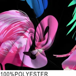 Men's Animal Flamingo Bird Swim Trunks Swim Shorts Board Shorts Mid Waist Fashion Designer Holiday Beach Swimming Pool Pocket Drawstring Elastic Waist Designer Clothing Apparel