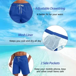 Men's Animal Funny Duck Swim Trunks Swim Shorts Board Shorts Mid Waist Streetwear Hawaiian Beach Vacation Wear Side Pockets Mesh Lining Elastic Drawstring Waist Designer Clothing Apparel