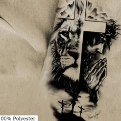 Men's Animal Lion Cross Board Shorts Swim Shorts Swim Trunks Mid Waist Hawaiian Casual Holiday Beach Drawstring with Mesh lining Elastic Waist Designer Clothing Apparel