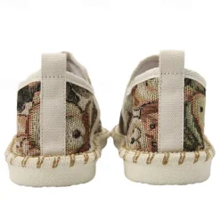 Men's Animal Print Canvas Espadrille Slip-On Shoes with Jute Rope Sole – Comfortable Casual Summer Footwear