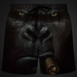 Men's Animal Shark 3D Print Swim Shorts Board Shorts Swimming Trunks Mid Waist Vacation Sports Streetwear Party Casual Daily Drawstring with Mesh lining Elastic Waist Designer Clothing Apparel