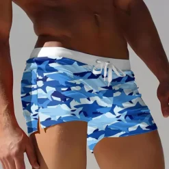 Men's Animal Shark Swim Trunks Swim Shorts Board Shorts Mid Waist Fashion Designer Surfing Holiday Beach Pocket Drawstring Elastic Waist Designer Clothing Apparel
