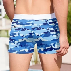 Men's Animal Shark Swim Trunks Swim Shorts Board Shorts Mid Waist Fashion Designer Surfing Holiday Beach Pocket Drawstring Elastic Waist Designer Clothing Apparel