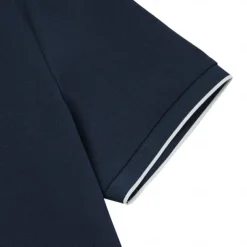 Men's Anti-bacterial UV Protection Cooling T Shirt Fold-over V Neck Collar School Training Short Sleeve with White Trim Clothing Apparel