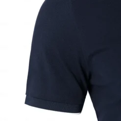 Men's Anti-bacterial UV Protection Cooling T Shirt Fold-over V Neck Collar School Training Short Sleeve with White Trim Clothing Apparel