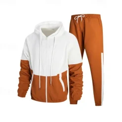 Men's Athletic Pants Active Pants Sweatpants Set Pocket Drawstring Elastic Waist Color Block Comfort Sports Outdoor Daily Fashion Casual Black Wine Micro-elastic