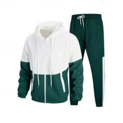 Men's Athletic Pants Active Pants Sweatpants Set Pocket Drawstring Elastic Waist Color Block Comfort Sports Outdoor Daily Fashion Casual Black Wine Micro-elastic