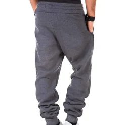 Men's Athletic Pants Fleece Pants Sweatpants Joggers Trousers Pocket Drawstring Elastic Waist Plain Comfort Outdoor Daily Going out Fashion Streetwear Black Navy Blue