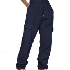 Men's Athletic Pants Sweatpants Trousers Pocket Drawstring Elastic Waist Plain Comfort Sports Outdoor Daily Fashion Casual Black Yellow Micro-elastic