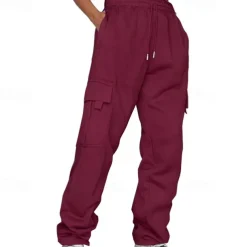 Men's Athletic Pants Sweatpants Trousers Pocket Drawstring Elastic Waist Plain Comfort Sports Outdoor Daily Fashion Casual Black Yellow Micro-elastic