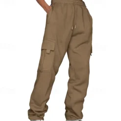 Men's Athletic Pants Sweatpants Trousers Pocket Drawstring Elastic Waist Plain Comfort Sports Outdoor Daily Fashion Casual Black Yellow Micro-elastic