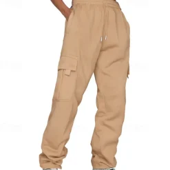 Men's Athletic Pants Sweatpants Trousers Pocket Drawstring Elastic Waist Plain Comfort Sports Outdoor Daily Fashion Casual Black Yellow Micro-elastic