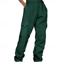 Men's Athletic Pants Sweatpants Trousers Pocket Drawstring Elastic Waist Plain Comfort Sports Outdoor Daily Fashion Casual Black Yellow Micro-elastic