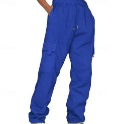 Men's Athletic Pants Sweatpants Trousers Pocket Drawstring Elastic Waist Plain Comfort Sports Outdoor Daily Fashion Casual Black Yellow Micro-elastic