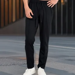Men's Athletic Pants Sweatpants Joggers Trousers Sports Pants Pocket Drawstring Elastic Waist Plain Comfort Sports Outdoor Daily Fashion Casual Black White Micro-elastic