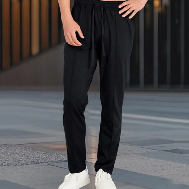 Men's Athletic Pants Sweatpants Joggers Trousers Sports Pants Pocket Drawstring Elastic Waist Plain Comfort Sports Outdoor Daily Fashion Casual Black White Micro-elastic