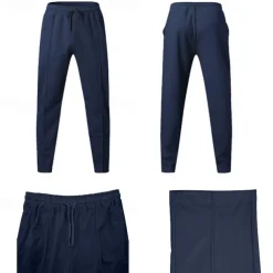 Men's Athletic Pants Sweatpants Joggers Trousers Sports Pants Pocket Drawstring Elastic Waist Plain Comfort Sports Outdoor Daily Fashion Casual Black White Micro-elastic