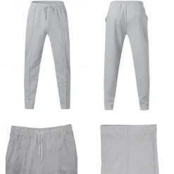 Men's Athletic Pants Sweatpants Joggers Trousers Sports Pants Pocket Drawstring Elastic Waist Plain Comfort Sports Outdoor Daily Fashion Casual Black White Micro-elastic