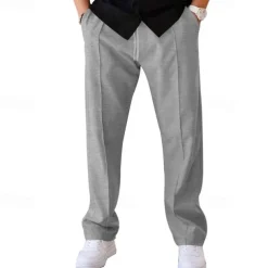 Men's Athletic Pants Sweatpants Joggers Trousers Sports Pants Pocket Drawstring Elastic Waist Plain Comfort Sports Outdoor Daily Fashion Casual Black White Micro-elastic