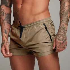 Men's Athletic Shorts 3 inch Shorts Workout Shorts Short Shorts Running Shorts with Mesh lining Zipper Pocket Elastic Drawstring Design Solid Color Breathable Quick Dry Short Fitness Running Gym