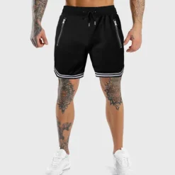 Men's Athletic Shorts Basketball Shorts Running Shorts Gym Shorts Sports Going out Weekend Breathable Quick Dry Running Casual Pocket Drawstring Elastic Waist Plain Knee Length Gymnatics Activewear