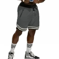 Men's Athletic Shorts Basketball Shorts Running Shorts Gym Shorts Sports Going out Weekend Breathable Quick Dry Running Casual Pocket Drawstring Elastic Waist Plain Knee Length Gymnatics Activewear