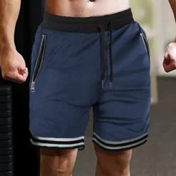 Men's Athletic Shorts Basketball Shorts Running Shorts Gym Shorts Sports Going out Weekend Breathable Quick Dry Running Casual Pocket Drawstring Elastic Waist Plain Knee Length Gymnatics Activewear