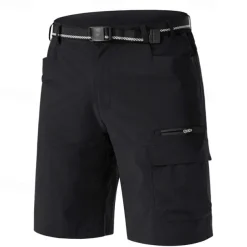 Men's Athletic Shorts Cargo Shorts Outdoor Shorts Hiking Shorts Buttons Pocket Plain Waterproof Breathable Short Outdoor Camping & Hiking Going out Sports Casual Black Green