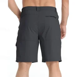 Men's Athletic Shorts Cargo Shorts Outdoor Shorts Hiking Shorts Buttons Pocket Plain Waterproof Breathable Short Outdoor Camping & Hiking Going out Sports Casual Black Green