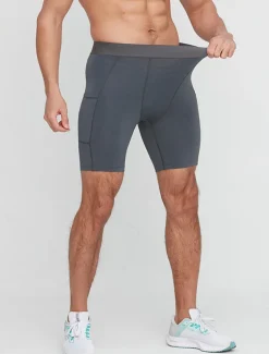 Men's Athletic Shorts Compression Shorts Running Shorts Gym Shorts Going out Weekend Breathable Quick Dry High Elasticity Elastic Waist with Phone Pocket Plain Short Gymnatics Activewear Wine Red